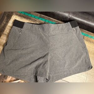 CALIA Gray Casual Shorts with Black Waistband